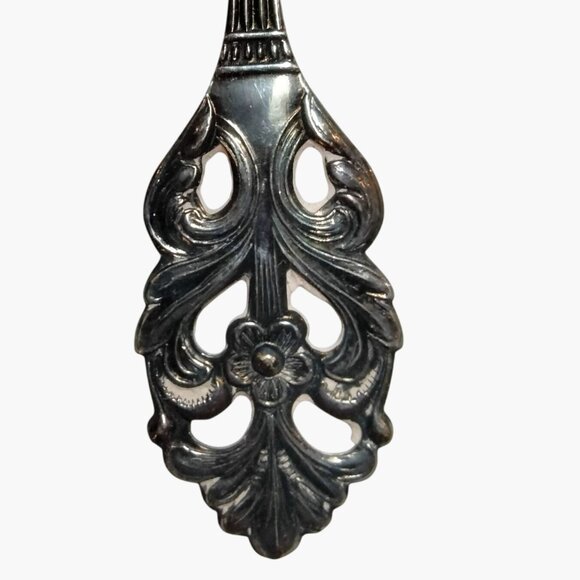 International Trading Condiment Fork Vintage Silver Swedish Ornate - Picture 4 of 6